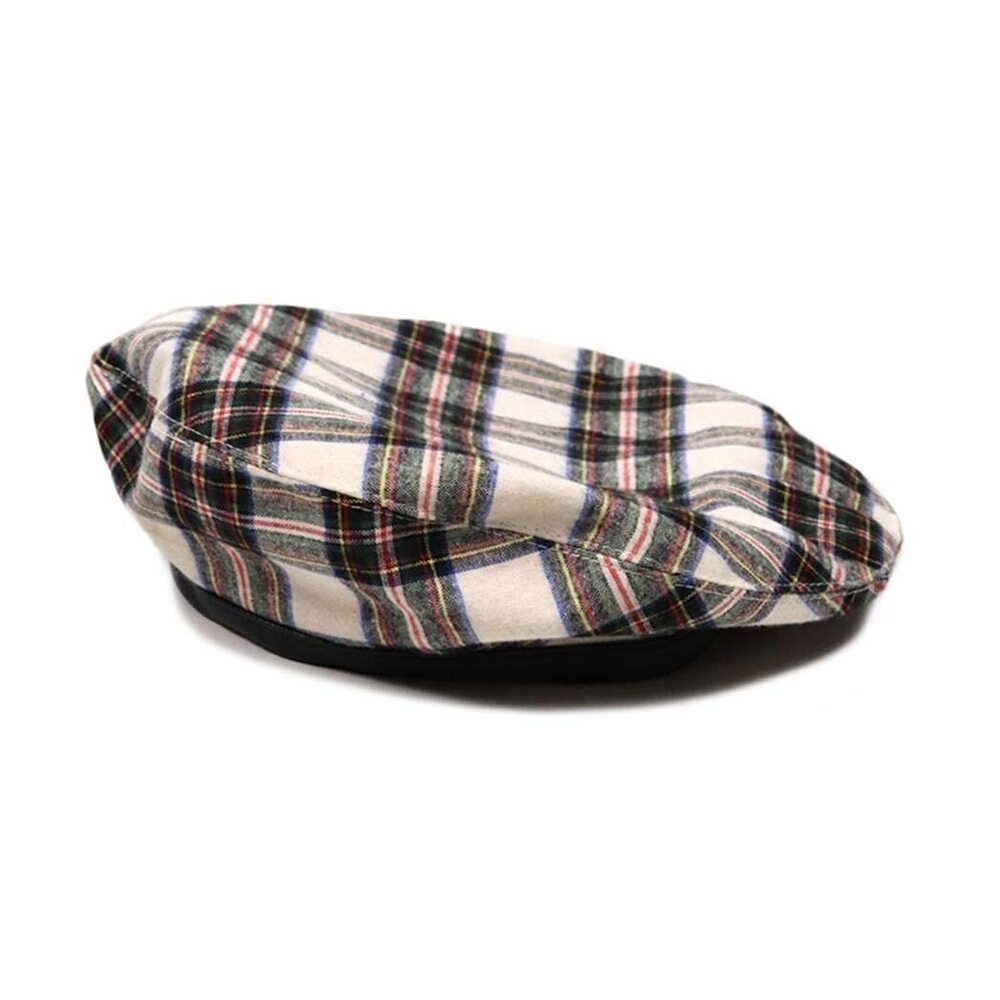 2823 Women Winter Plaid French Beret Hat Tartan Check Artist Painter Hats